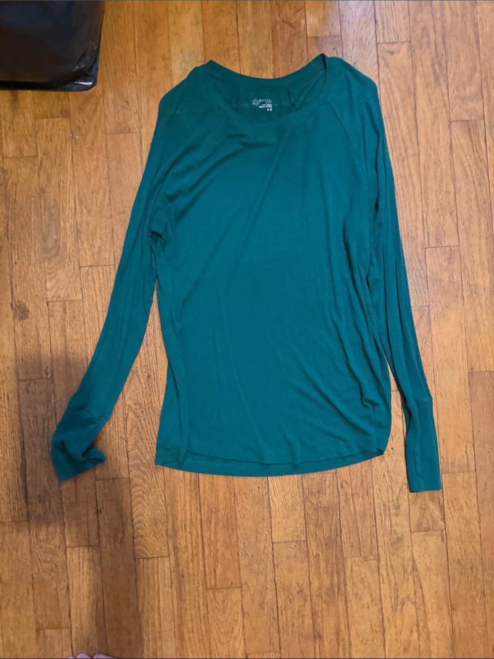 Women's Long Sleeve Scoop Neck Top - Green